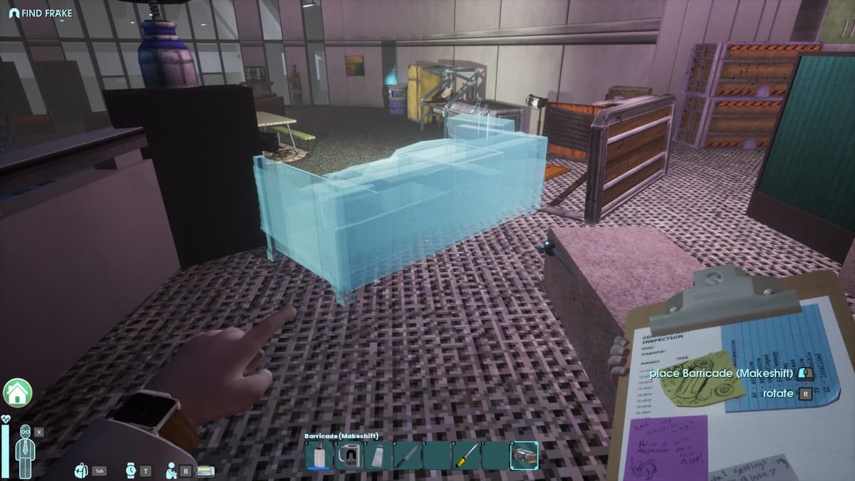 Placing makeshift barricades in an office environment