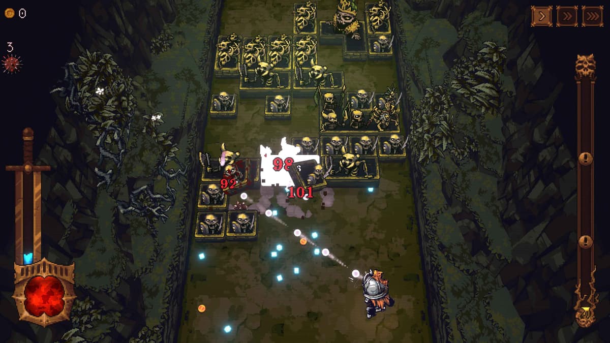 BALL x PIT gameplay showing balls bouncing and destroying enemies