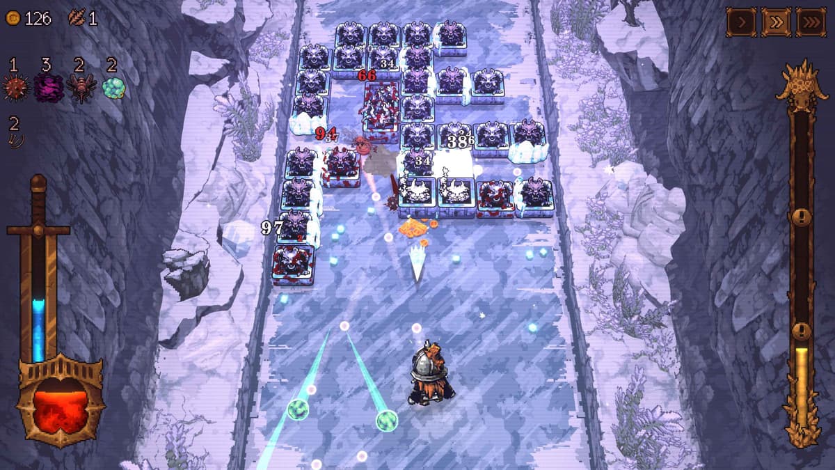 Different ball types bouncing in snowy region