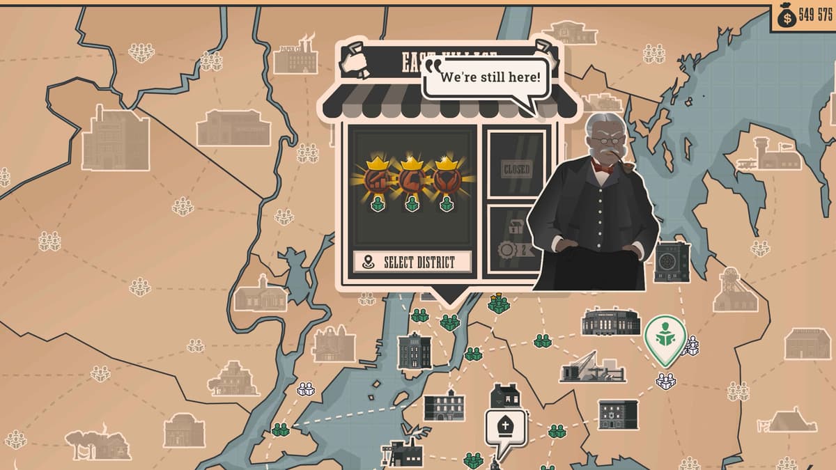 Contested districts map showing competition with rival newspapers